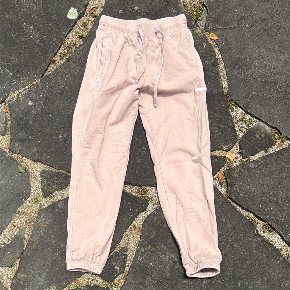 Women’s Dusty Baby Pink Kith Sweatpants, Size XS.